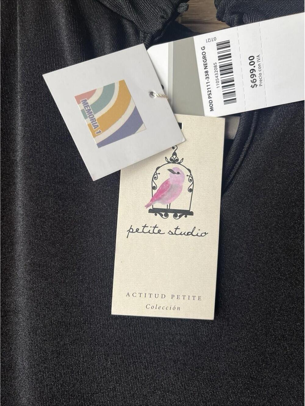 Petite Studio Petite Black Slip Dress Size G/ Large Missing Belt